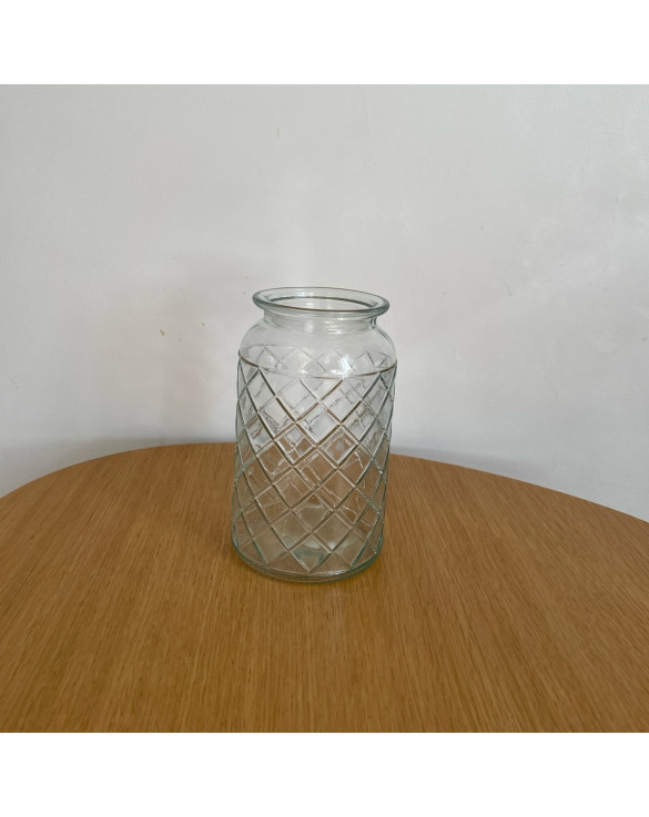 Vase Transparent Ciselé